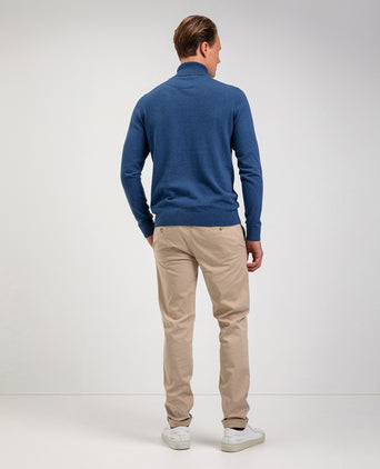 Cotton Merino Turtleneck | Navy