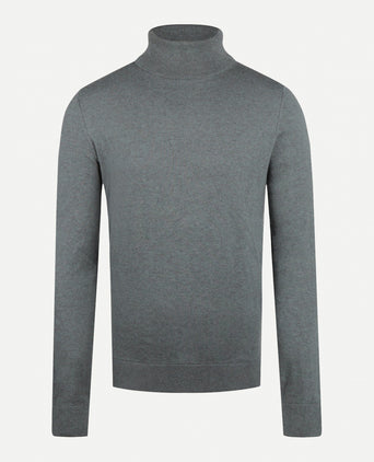 Cotton Merino Turtleneck | Pine Green