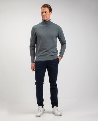 Cotton Merino Turtleneck | Pine Green