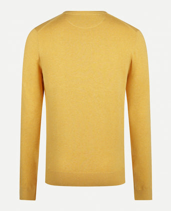 Sweater V-neck with Logo | Medium Yellow