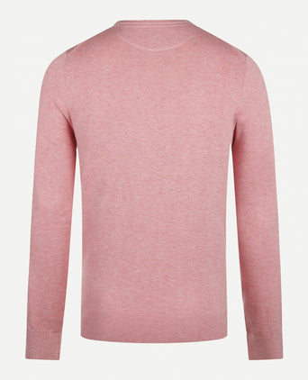 Sweater V-neck with Logo | Dusty Pink
