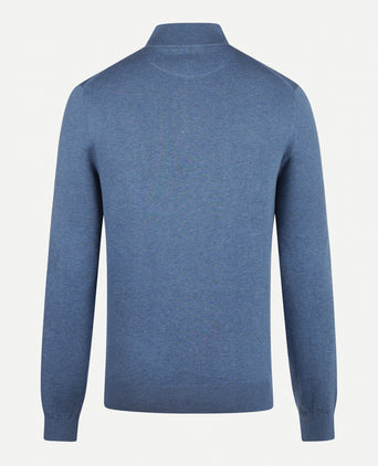 Trui met Halve Rits | Medium Blue
