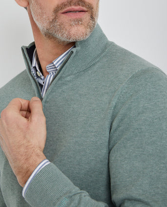 Trui met Halve Rits | Sage