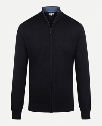 Vest with Zipper | Navy