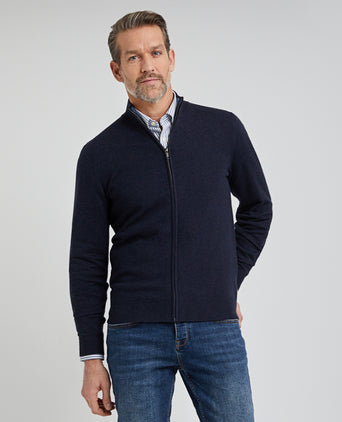 Vest with Zipper | Navy