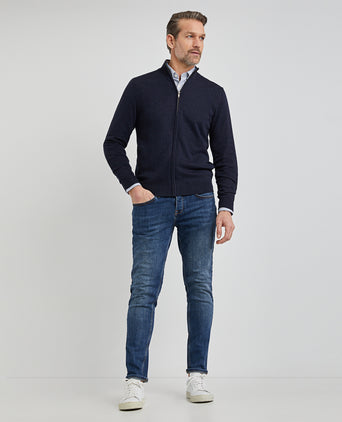 Vest with Zipper | Navy