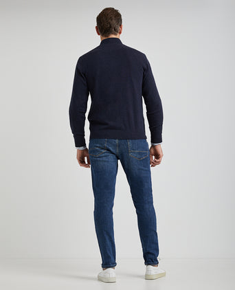 Vest with Zipper | Navy