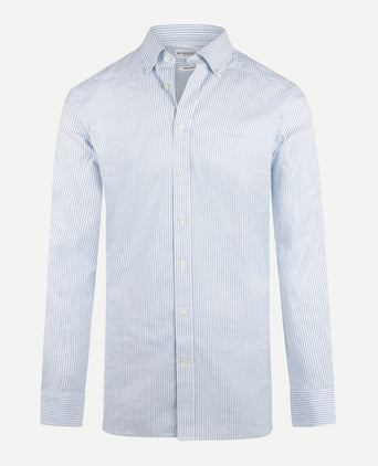 Overhemd Stretch Oxford Kleine Streep | Light Blue