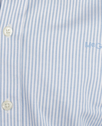 Overhemd Stretch Oxford Kleine Streep | Light Blue