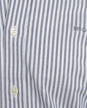 Overhemd Stretch Oxford Grote Streep | Navy