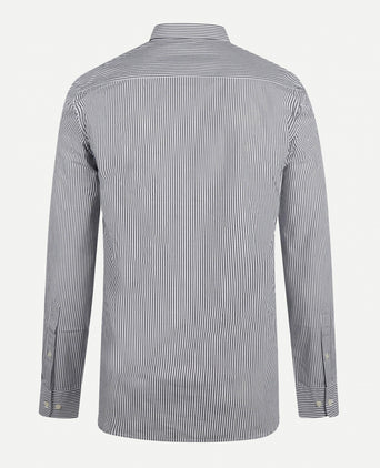 Overhemd Poplin Streep | Navy