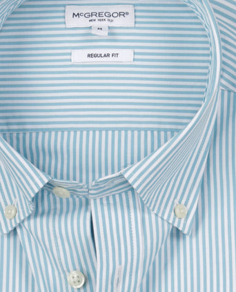 Overhemd Poplin Streep | Aqua