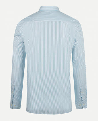 Overhemd Poplin Streep | Aqua