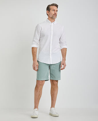 Overhemd Katoen Linnen | White