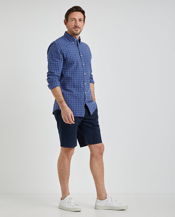 Overhemd Seersucker Ruit | Medium Blue