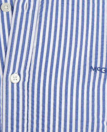 Overhemd Seersucker Streep | Navy