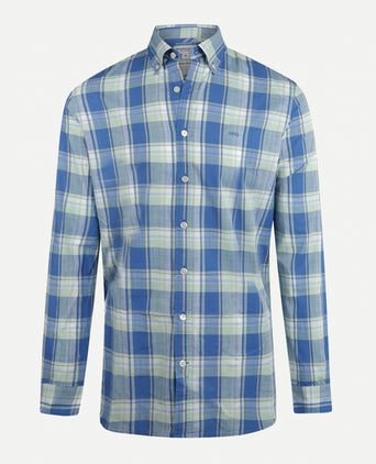 Shirt Large Check | Dark Aqua