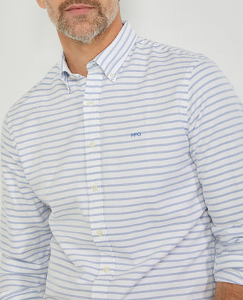 Overhemd Streep Horizontaal | Medium Blue