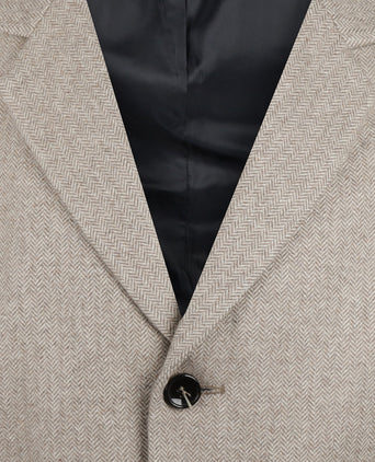 Herringbone Overcoat Wool | Sand