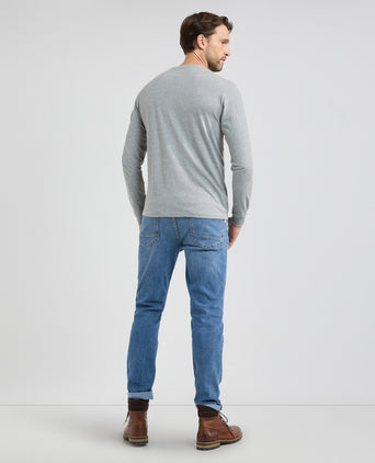 T-Shirt met Lange Mouwen | Medium Grey Melange