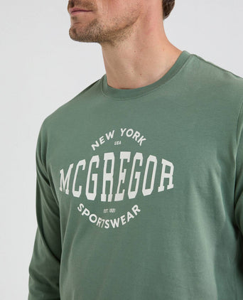 T-Shirt met Lange Mouwen | Dark Sage