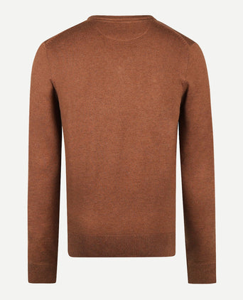 Trui V-hals Cotton Merino | Chesnut