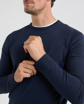 Trui Ronde Hals Cotton Merino | Navy