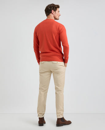 Trui Ronde Hals Cotton Merino | Winter Orange