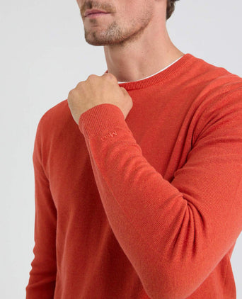 Trui Ronde Hals Cotton Merino | Winter Orange