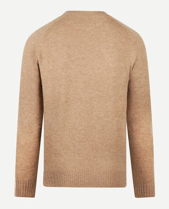 Round Neck Sweater Lambswool | Sand