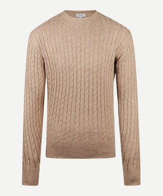 Kabeltrui Ronde Hals | Sand Kabeltrui Ronde Hals | Sand