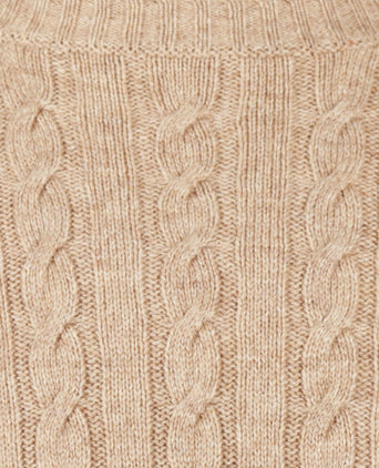 Cable Knit Crew Neck | Sand