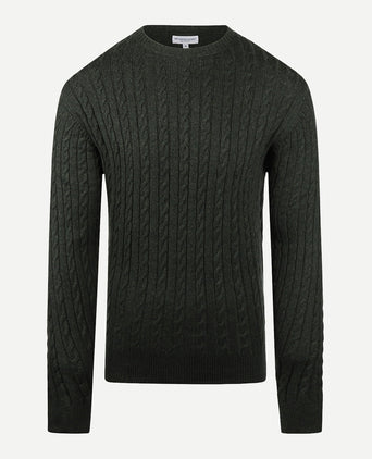 Kabeltrui Ronde Hals | Dark Sage