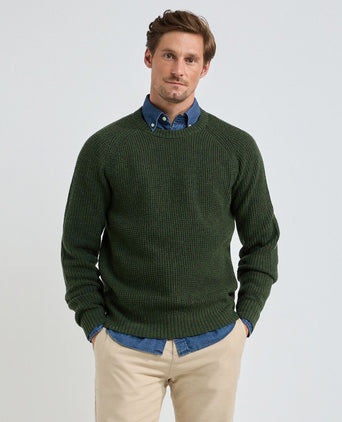 Sweater Chunky knit Round Neck | PineGreen