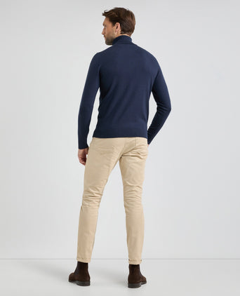 Turtleneck Cotton Merino | Navy