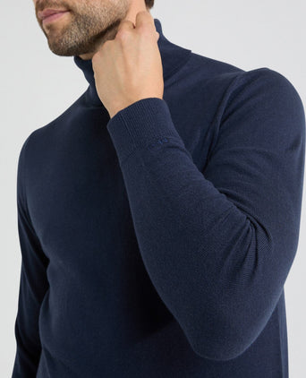 Turtleneck Cotton Merino | Navy