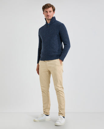 Sweater Fisherman Zip collar | Navy