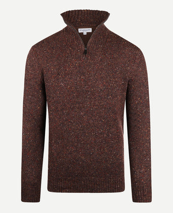 Fisherman Sweater Zip Collar | Chesnut