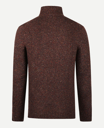 Fisherman Sweater Zip Collar | Chesnut