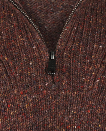 Fisherman Sweater Zip Collar | Chesnut