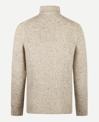 Fisherman Sweater Zip Collar | Sand