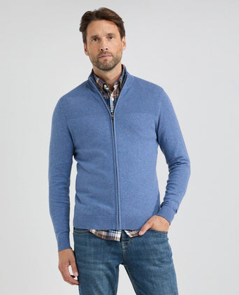 Zip-up Vest | Faded Blue