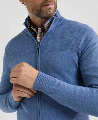 Zip-up Vest | Faded Blue