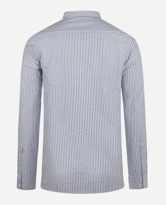 Shirt Stretch Oxford Large Stripe | Navy