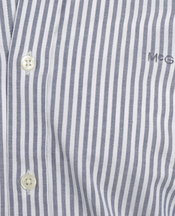 Shirt Stretch Oxford Large Stripe | Navy
