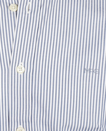 Overhemd Poplin Streep | Faded Blue