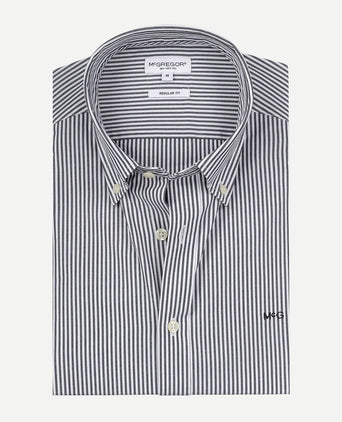 Overhemd Poplin Streep | Navy