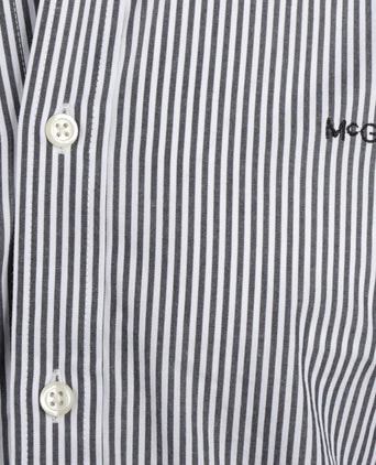 Overhemd Poplin Streep | Navy