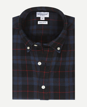 Overhemd Flannel Tartan | Navy