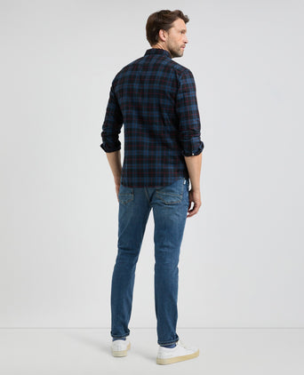Overhemd Flannel Tartan | Navy